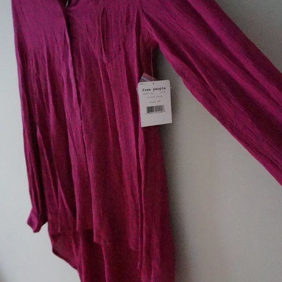 NWT free people Boyfriend Button Front Shirt - Picture 5 of 7